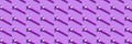 Festive air whistles on violet background. Pattern from elements of Christmas party with hard shadow. Christmas and New