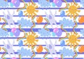 Festive animals seamless rabbit bunnies and sun and clouds and balloons pattern for wrapping paper and kids