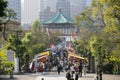 Festive atmosphere in Tokyo\'s Ueno Park on an autumn Sunday.