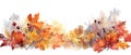 Festive autumn and Happy Thanksgiving decor from pumpkins, berries and leaves. Ai Generated Royalty Free Stock Photo