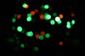 Festive backdrop with colorful lights. Bright and festive atmosphere of coming holiday. Christmas decorations concept Royalty Free Stock Photo