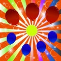 Festive background with balloons. Royalty Free Stock Photo