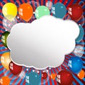 Festive background with balloons. Royalty Free Stock Photo