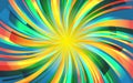 Festive background of bright colorful speed lines. Radial rays from center of frame with effect explosion Royalty Free Stock Photo