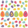 2325 Easter, festive background in bright colors, Easter patterned eggs, greeting card Royalty Free Stock Photo