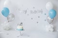 birthday celebration with gourmet cake Royalty Free Stock Photo