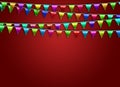 Festive background with flags. Royalty Free Stock Photo