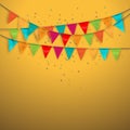 Festive background with flags. Royalty Free Stock Photo