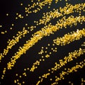 Festive background With Golden stars scattered on black background Royalty Free Stock Photo