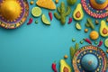 Vibrant Cinco de Mayo Celebration Background Royalty Free Stock Photo