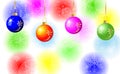 Festive background with varicoloured balls