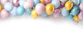 Festive balloons background banner for celebration, birthday, party, new year