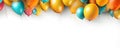 Festive balloons background banner for celebration, birthday, party, new year