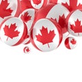 Festive balloons with the flag of Canada. 3D Render