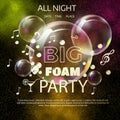 Festive banner template for foam Night Party