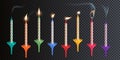 Festive Birthday Candles Set Royalty Free Stock Photo