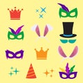 Festive birthday party elements of props Royalty Free Stock Photo