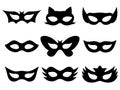 Festive black masks collection