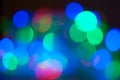 Multicolored lights in blur. New year. Chrismas. Concert