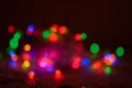 Multicolored lights in blur. Background for design. New year. Chrismas. Concert