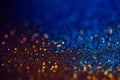 Festive bokeh glitters background, abstract blurred backdrop with circles,modern design overlay with sparkling glimmers Royalty Free Stock Photo