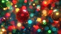 Festive Bokeh Overlay with Multicolored Light Orbs