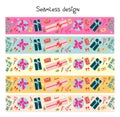 Festive border, template set. A large collection of congratulatory borders, ornaments, brushes. Abstract geometric dividers,