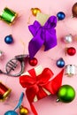 Christmas gifts and decorations Royalty Free Stock Photo