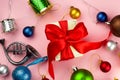 Christmas gifts and decorations Royalty Free Stock Photo