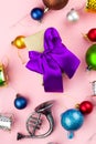 Christmas gifts and decorations Royalty Free Stock Photo