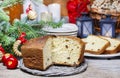 Festive bread on christmas table