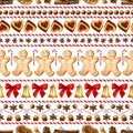 Festive bright seamless pattern with lined elements on white background.