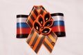 Festive brooch with a St.George`s Ribbon