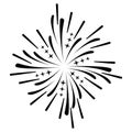 festive burst fireworks icon Royalty Free Stock Photo