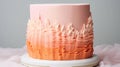 festive cake of peach fuzz color 2024