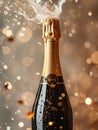festive champagne bottle Royalty Free Stock Photo