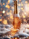 festive champagne bottle Royalty Free Stock Photo