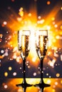 Festive champagne glass Royalty Free Stock Photo