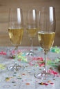 Festive champagne glasses Royalty Free Stock Photo