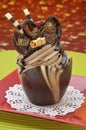 Festive chocolate cupcake