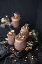 Festive chocolate mousse