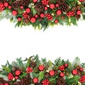 Festive Christmas and Winter Background Border Royalty Free Stock Photo
