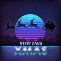 Festive Christmas card in cyber style.