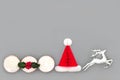 Festive Christmas Decorations and Mince Pies Royalty Free Stock Photo