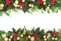 Festive Christmas Decorative Background Border Royalty Free Stock Photo