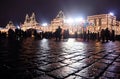 Festive Christmas evening festivities in Moscow on Red Square 2022 Royalty Free Stock Photo