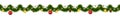 Festive Christmas garland. New Year decorative torse, Horizontally seamless festoon.