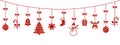 Festive Christmas Hanging Ornaments Royalty Free Stock Photo