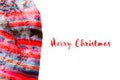 Festive Christmas holiday winter background with bright multicolor tablecloth