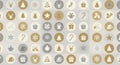 Festive Christmas Icon Pattern Royalty Free Stock Photo